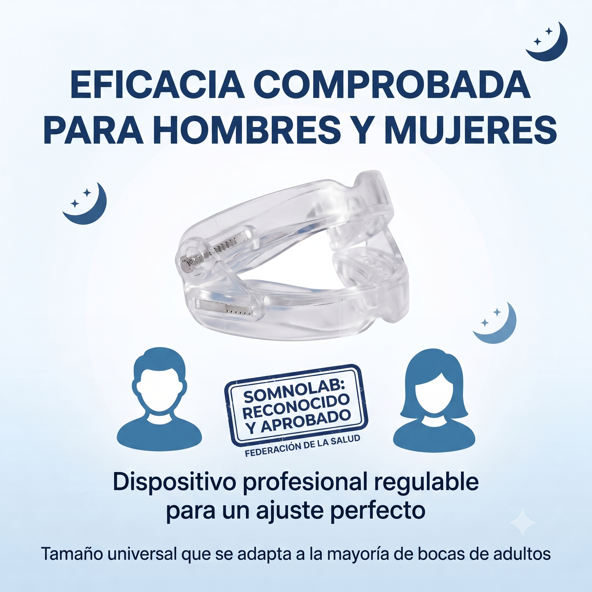 Di adiós a los ronquidos desde la primera noche con nuestra férula y recupera tu vida + (ESTUCHE HIGIENICO PROTECTOR DE REGALO)