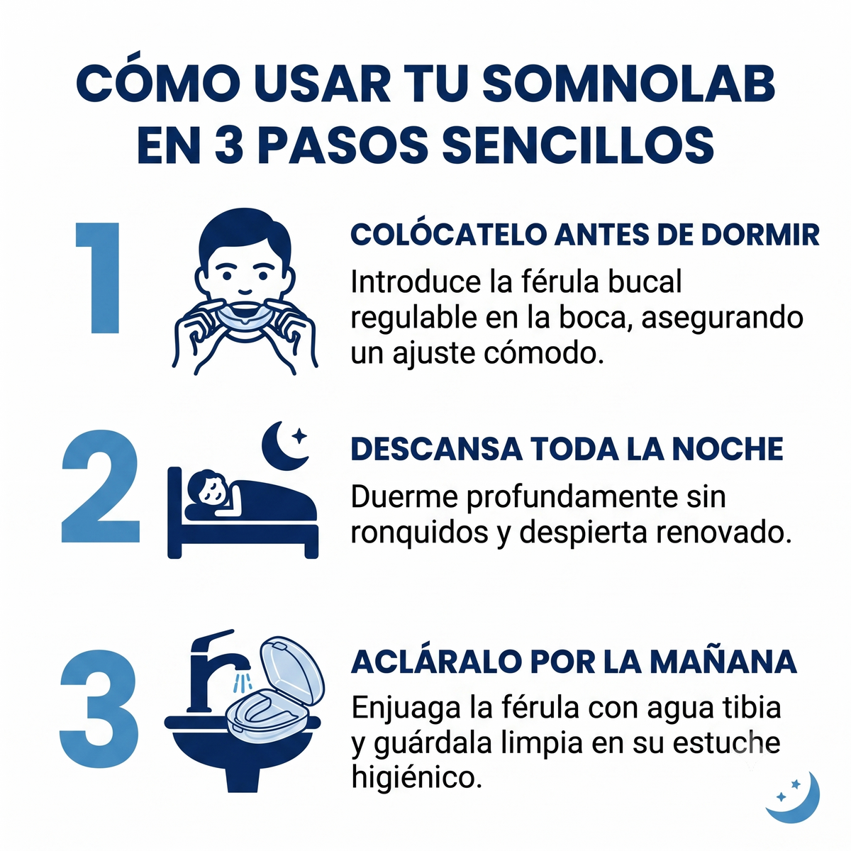 bucal 3  – Di adiós a los ronquidos desde la primera noche con nuestra férula + DOBLE REGALO HOY (Pack Tiras Nasales + Parches Melatonina)