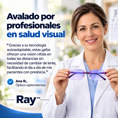 1+1 GRATIS + REGALO l Las Únicas Gafas Autograduables Inteligentes Vision Max™ (Visión clara de cerca, intermedia y lejos en una sola gafa) l Protección Luz Azul y Rayos UV + Funda de cuero GRATIS l 30 días de prueba garantizada
