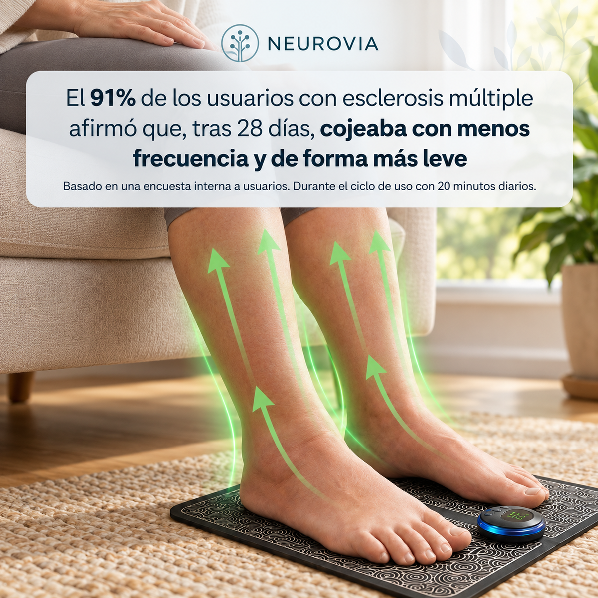Neurovia™ Tratamiento Activador EMS para piernas – ¡Vuelve a caminar con más confianza y recupera tu vida activa!